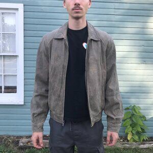 Leather Bomber Jacket